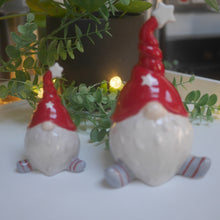 Load image into Gallery viewer, Red and Grey Ceramic Christmas Gonks 2 sizes 15cm &amp; 10 cm | Christmas Decoration| Christmas Ornament
