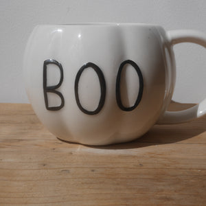 Pumpkin Mug | Boo Mug| Pumpkin Shape Mug | White Mug