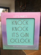 Load image into Gallery viewer, But First Gin Square Coaster Assortment
