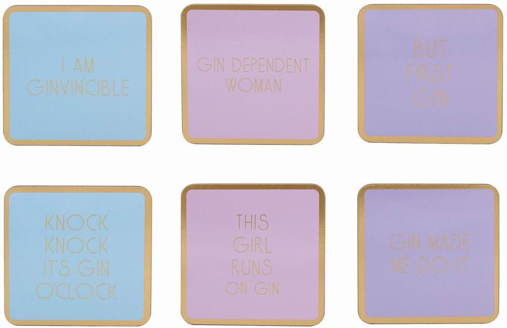 But First Gin Square Coaster Assortment