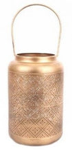 Load image into Gallery viewer, Gold Luxe Lantern With Cut Out Detail 19cm
