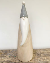 Load image into Gallery viewer, Tall Beige Ceramic Gonks - 2 sizes 28cm or 19cm Christmas Ornament
