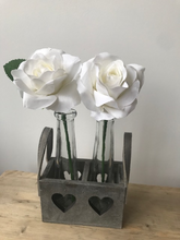 Load image into Gallery viewer, Double Vases In Wooden Heart Tray
