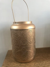 Load image into Gallery viewer, Gold Luxe Lantern With Cut Out Detail 19cm
