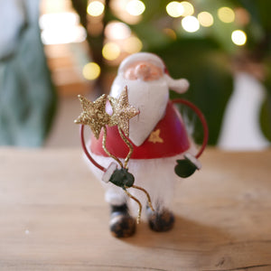 Metal Standing Snowman or Santa 19cm, Christmas Ornaments