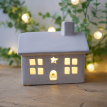 Load image into Gallery viewer, White LED Ceramic House 12 x 12 cm
