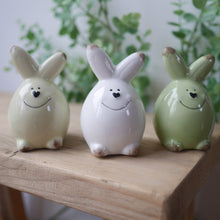 Load image into Gallery viewer, Cute Porcelain Bunny Rabbits Assorted 8cm , Bunny Ornaments, Rabbit Ornament, Spring Decor
