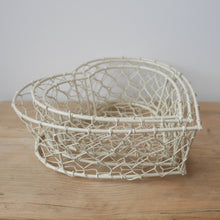 Load image into Gallery viewer, Set of 3 Shabby Chic Cream Wire Baskets | Wire Baskets | Storage Baskets
