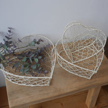 Load image into Gallery viewer, Set of 3 Shabby Chic Cream Wire Baskets | Wire Baskets | Storage Baskets
