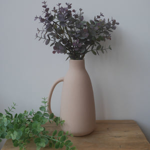 Ceramic Speckled Vase with Handle | Dried Flower Vase | Modern Vase