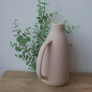 Ceramic Speckled Vase with Handle | Dried Flower Vase | Modern Vase