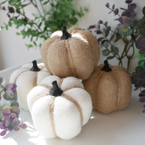 Natural Hessian Pumpkins - Choice of 2 Colours | Pumpkin | Autumn Decor | Pumpkin Decoration