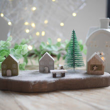 Load image into Gallery viewer, House Scene with Tree Decoration 18cm | Christmas Scene | Christmas Decoration| Scandi Scene
