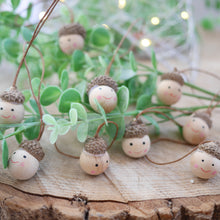 Load image into Gallery viewer, Christmas Mini Acorn Heads | Hanging Decorations| Christmas Acorn Hanging Decorations pack of 18 | Christmas Decoration | Happy Face
