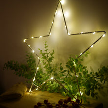 Load image into Gallery viewer, White Wire 40cm LED Star Decoration
