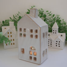 Load image into Gallery viewer, Glazed Ceramic Tealight House | Rustic House | Tealight Holder
