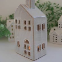 Load image into Gallery viewer, Glazed Ceramic Tealight House | Rustic House | Tealight Holder
