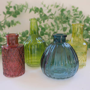 Set of 4 Bud Vases | Posy Vases | Vase for Dried Flowers