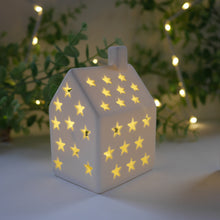 Load image into Gallery viewer, Ceramic LED House, 11.5cm or 9.5cm| Led House| Star Led House
