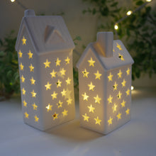 Load image into Gallery viewer, Ceramic LED House, 16cm or 13 cm| Led House| Star Led House
