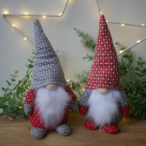 Nordic Fabric Gonks 20cm - Red or Grey, Christmas Gonk,