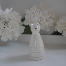 Load image into Gallery viewer, White Striped Rabbit Ornaments 2 sizes | Easter Bunny | Spring Decor

